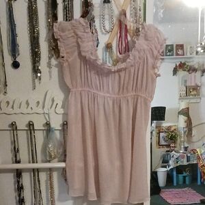 Victoria's Secret Soft Pink Ruffled Chemise